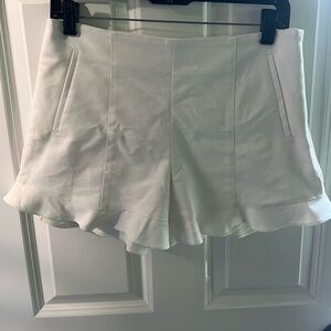 White ruffle shorts!